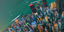aerial city view